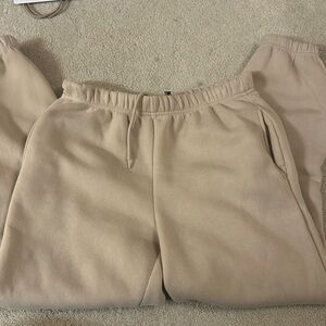 Charlotte Russe Cream Sweatpants